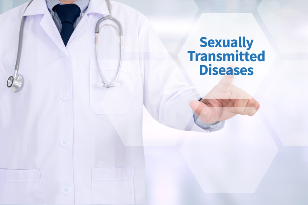 Sexually Transmitted Diseases Medicine doctor working with computer interface as medical